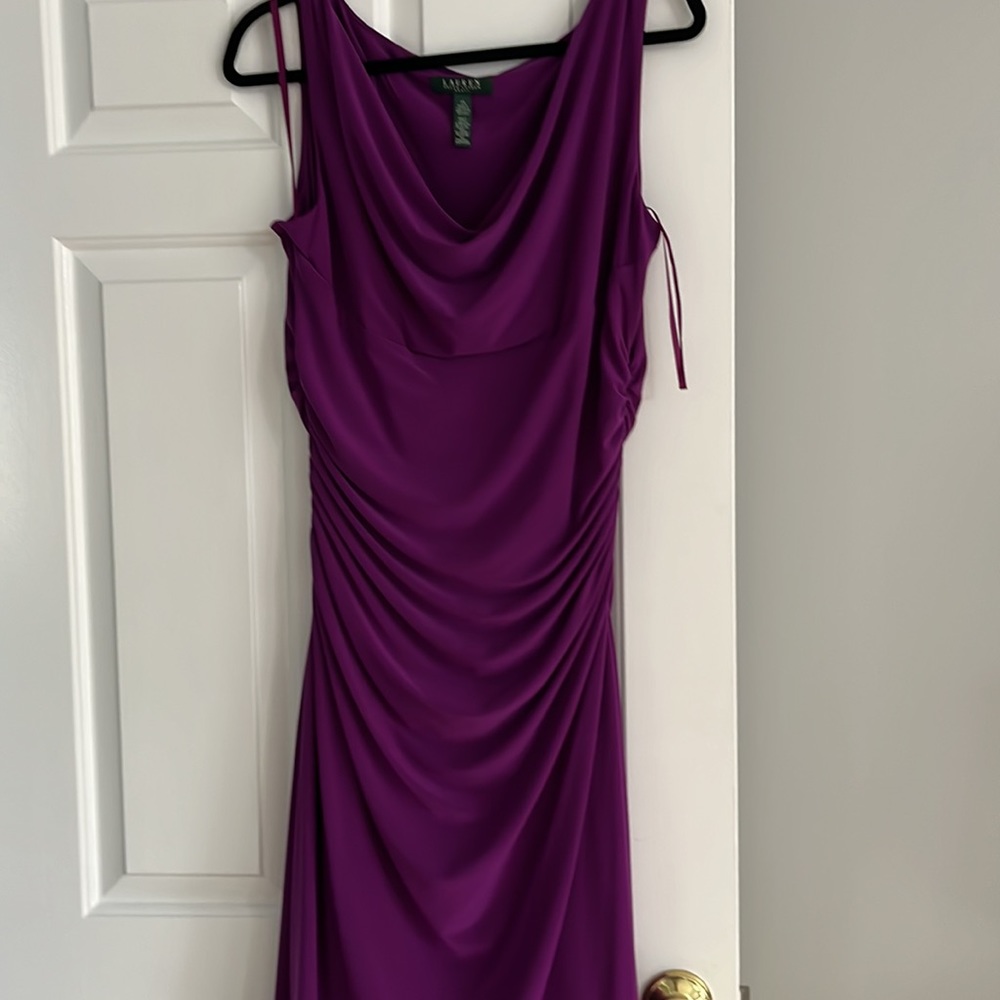 Ralph Lauren Purple Sleeveless Midi Dress
